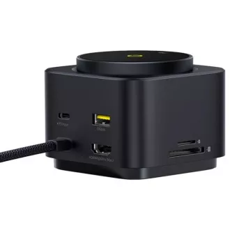 Stație de încărcare Baseus MagPro 7-în-1 cu încărcare wireless de 15W, Negru Cosmic Stație de încărcare Baseus MagPro 7-în-1 cu încărcare wireless de 15W, Negru Cosmic