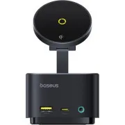 Stație de încărcare Baseus MagPro 7-în-1 cu încărcare wireless de 15W, Negru Cosmic