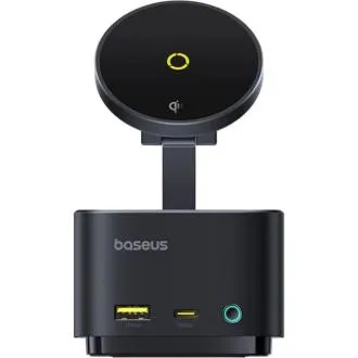 Stație de încărcare Baseus MagPro 7-în-1 cu încărcare wireless de 15W, Negru Cosmic Stație de încărcare Baseus MagPro 7-în-1 cu încărcare wireless de 15W, Negru Cosmic