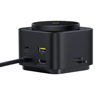 Stație de încărcare Baseus MagPro 7-în-1 cu încărcare wireless de 15W, Negru Cosmic Stație de încărcare Baseus MagPro 7-în-1 cu încărcare wireless de 15W, Negru Cosmic