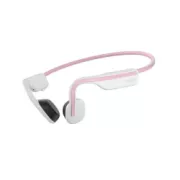 Shokz OpenMove, căști Bluetooth în fața urechilor, roz