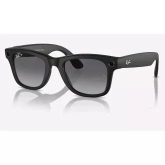 Ochelari de soare Ray-Ban Wayfarer Meta, cu inteligență artificială, negri mați, grafit polarizați cu gradient Ochelari de soare Ray-Ban Wayfarer Meta, cu inteligență artificială, negri mați, grafit polarizați cu gradient