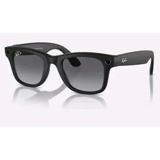 Ochelari de soare Ray-Ban Wayfarer Meta, cu inteligență artificială, negri mați, grafit polarizați cu gradient Ochelari de soare Ray-Ban Wayfarer Meta, cu inteligență artificială, negri mați, grafit polarizați cu gradient