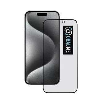COPERTĂ: ME Privacy 5D Tempered Glass pentru Apple iPhone 15 Pro Black