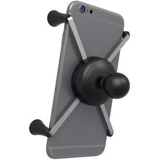 Suport universal RAM Mounts X-Grip pentru telefoane mari cu articulație sferică de 1", RAM-HOL-UN10BU