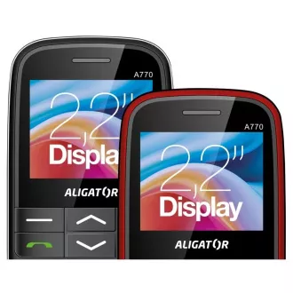 ALIGATOR A770 Senior negru + încărcător de birou