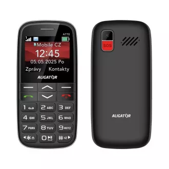 ALIGATOR A770 Senior negru + încărcător de birou