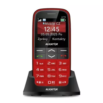 ALIGATOR A770 Senior roșu + încărcător de birou