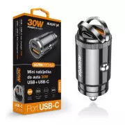 Mini încărcător auto Aligator Power Delivery 30W, USB-C + USB-A