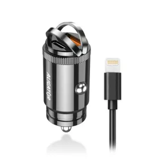 Mini încărcător auto Aligator Power Delivery 30W, USB-C + USB-A, cablu USB-C pentru iPhone/iPad Mini încărcător auto Aligator Power Delivery 30W, USB-C + USB-A, cablu USB-C pentru iPhone/iPad