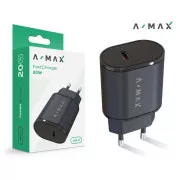 Incarcator de retea Aligator A-MAX PD 20W USB-C negru