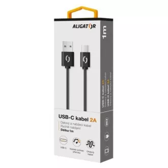 ALIGATOR Cablu de date 2A, USB-C negru ALIGATOR Cablu de date 2A, USB-C negru