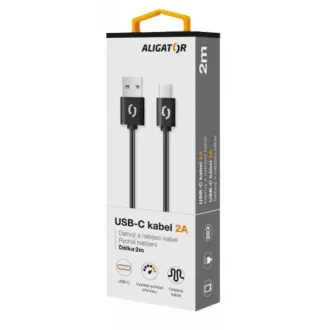 ALIGATOR Cablu de date 2A USB-C 2 m negru ALIGATOR Cablu de date 2A USB-C 2 m negru