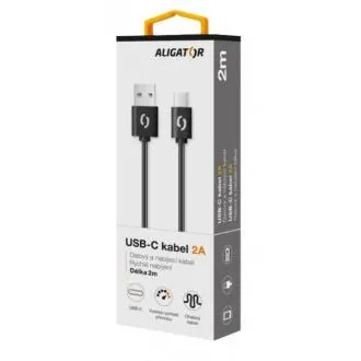 ALIGATOR Cablu de date 2A USB-C 2 m negru ALIGATOR Cablu de date 2A USB-C 2 m negru