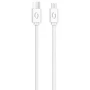 ALIGATOR Cablu de date POWER 3A, USB-C/microUSB alb