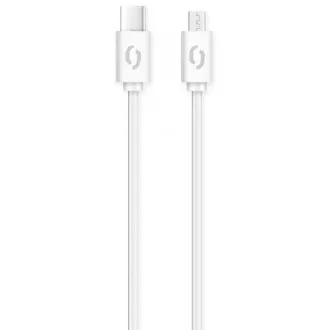 ALIGATOR Cablu de date POWER 3A, USB-C/microUSB alb
