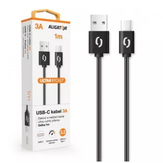 ALIGATOR Cablu de date POWER 3A, USB-C 1m negru
