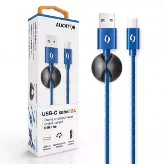 ALIGATOR PREMIUM Cablu de date 2A, USB-C albastru ALIGATOR PREMIUM Cablu de date 2A, USB-C albastru