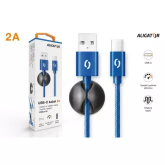 ALIGATOR PREMIUM Cablu de date 2A, USB-C albastru ALIGATOR PREMIUM Cablu de date 2A, USB-C albastru