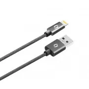 Cablu ALIGATOR PREMIUM 2A, Lightning 2m, negru