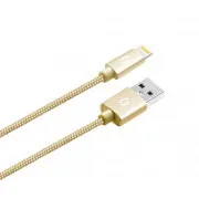 Cablu ALIGATOR PREMIUM 2A, Lightning 2m, auriu
