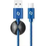 Cablu ALIGATOR PREMIUM 2A, USB-C, albastru