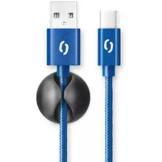 Cablu ALIGATOR PREMIUM 2A, USB-C, albastru