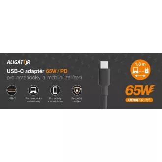 Adaptor USB-C Aligator Power Delivery de 65 W