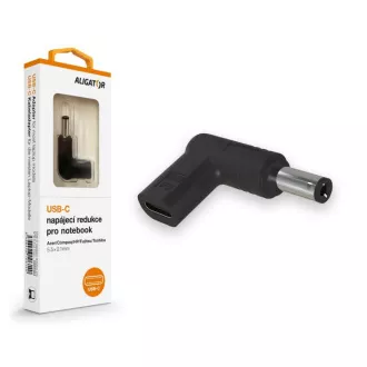 Adaptor de alimentare Aligator USB-C 5,5 x 2,1 mm pentru laptopuri Acer/Compaq/HP/Fujitsu/Toshiba
