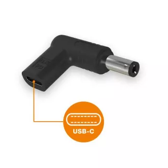 Adaptor de alimentare Aligator USB-C 5,5 x 2,1 mm pentru laptopuri Acer/Compaq/HP/Fujitsu/Toshiba