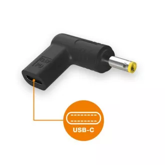 Adaptor de alimentare Aligator USB-C 4,0 x 1,7 mm pentru laptopuri HP/Lenovo