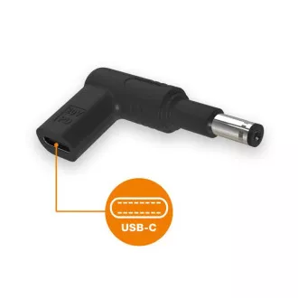 Adaptor de alimentare Aligator USB-C 4,8 x 1,7 mm (extins) pentru laptopuri Asus/Compaq/HP