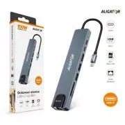 Aligator Stație de andocare USB-C / Hub 8 în 1 (USB-C / 2xUSB / SD / MicroSD / HDTV / RJ45)