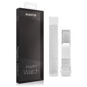 Curea metalica de schimb pentru Aligator Watch Lady 16mm, argintie