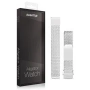 Curea metalica de schimb pentru Aligator Watch Lady 16mm, argintie