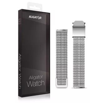 Curea metalica de schimb pentru ceas Aligator Grace 16mm, argintie