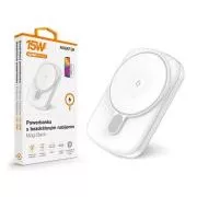 ALIGATOR Powerbank cu încărcare wireless ALIGATOR Mag-Bank, proiectat pentru Magsafe, 5000mAh, alb