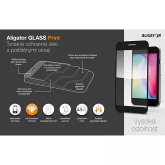 Alligator Sticlă de protecție din sticlă temperată GLASS PRINT, iPhone 14 Pro, negru, ecran complet adeziv Alligator Sticlă de protecție din sticlă temperată GLASS PRINT, iPhone 14 Pro, negru, ecran complet adeziv