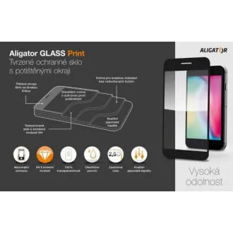 Alligator de protecție din sticlă călită de protecție GLASS PRINT, Samsung Galaxy A14 4G/5G, negru, ecran complet adeziv Alligator de protecție din sticlă călită de protecție GLASS PRINT, Samsung Galaxy A14 4G/5G, negru, ecran complet adeziv