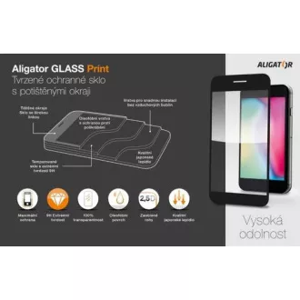 Alligator de protecție din sticlă temperată GLASS PRINT, Xiaomi Redmi A2, negru, ecran complet adeziv Alligator de protecție din sticlă temperată GLASS PRINT, Xiaomi Redmi A2, negru, ecran complet adeziv