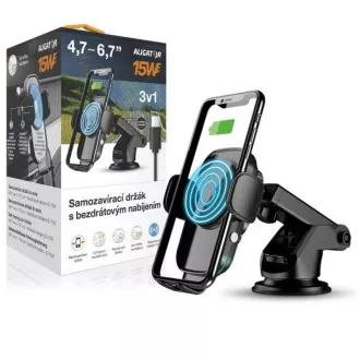 ALIGATOR Suport cu auto-inchidere K2, wireless 15W, universal