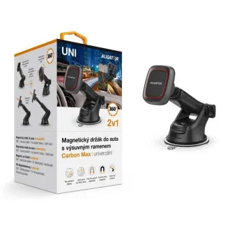 ALIGATOR Suport magnetic pentru mașină HA17 Carbon Max, universal ALIGATOR Suport magnetic pentru mașină HA17 Carbon Max, universal