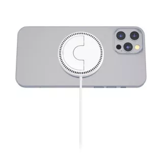 Încărcător fără fir ALIGATOR ALIGATOR Mag-Pad, conceput pentru MagSafe, 15W, alb