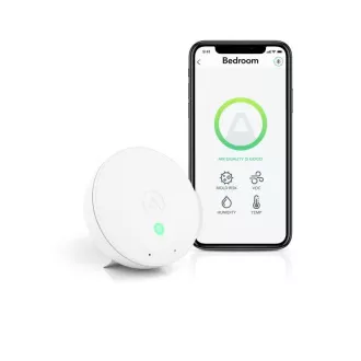 AirThings Wave mini - senzor de calitate a aerului, umiditate, temperatură și substanțe chimice ale aerului