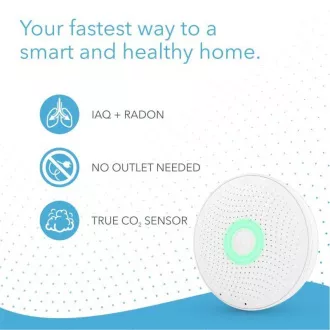 AirThings Wave plus - senzor pentru calitatea aerului, radon, umiditate, temperatură, COV, CO2 și presiune