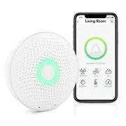 AirThings Wave plus - senzor pentru calitatea aerului, radon, umiditate, temperatură, COV, CO2 și presiune