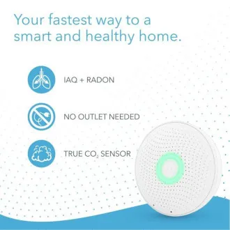 AirThings Wave plus - senzor pentru calitatea aerului, radon, umiditate, temperatură, COV, CO2 și presiune