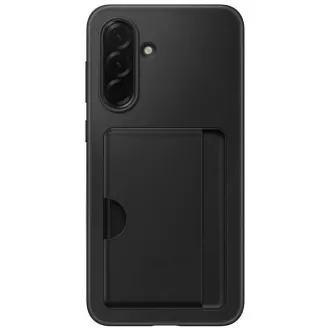 Husă spate Samsung cu buzunar pentru carduri pentru Galaxy A36, neagră