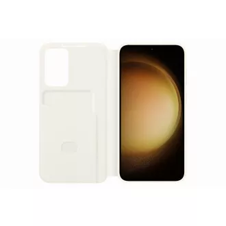 Husa Samsung Flip Smart View pentru Samsung Galaxy S23+ Crem - Despachetat