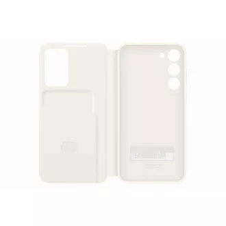 Husa Samsung Flip Smart View pentru Samsung Galaxy S23+ Crem - Despachetat